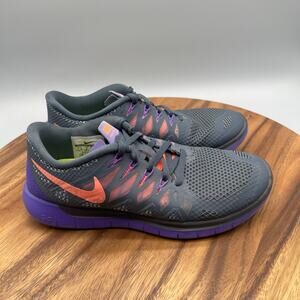 Nike Free 5.0 Shoes Womens Size 7.5 Gray Running Comfort Walkng Gym Sneakers